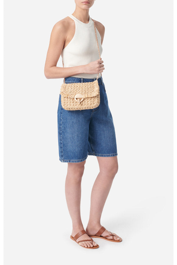 MEDIUM RAFFIA NATURAL MOON BAG