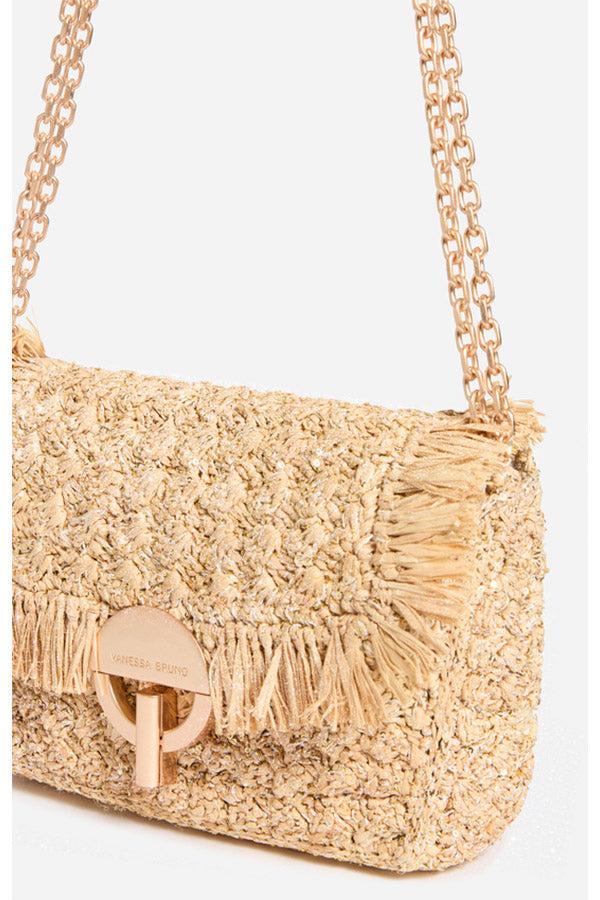 MEDIUM RAFFIA NATURAL MOON BAG