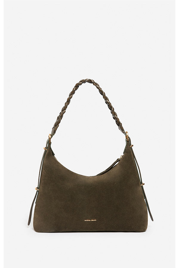 JESS KAKI SMALL CALF LEATHER HOBO BAG