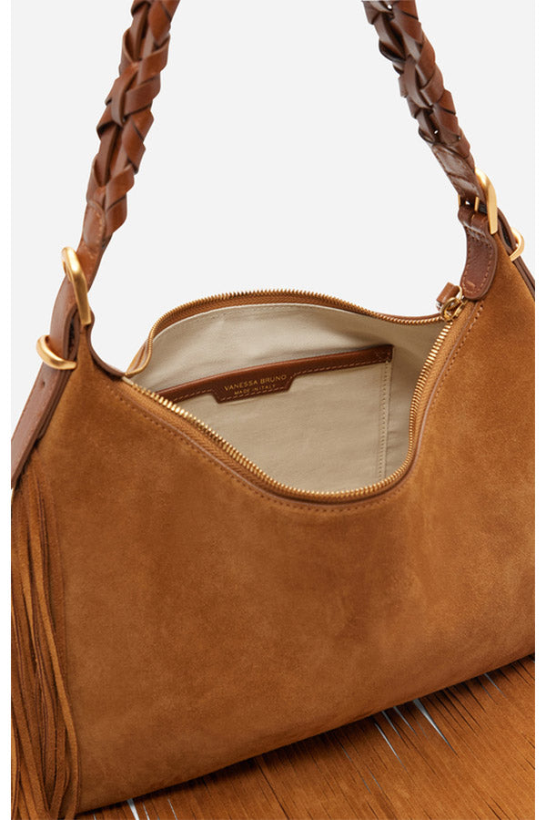 JESS HAZELNUT SMALL CALF LEATHER HOBO BAG