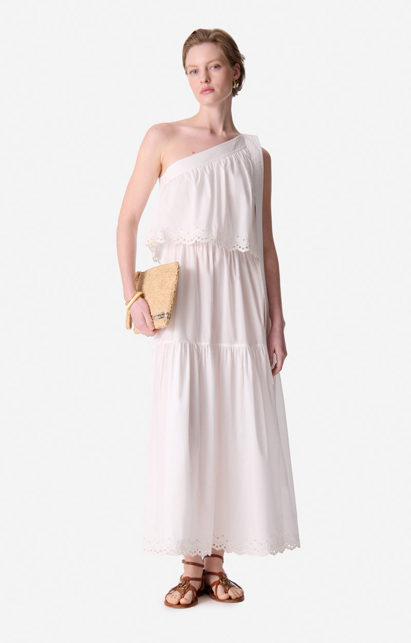 CORA ECRU LONG DRESS