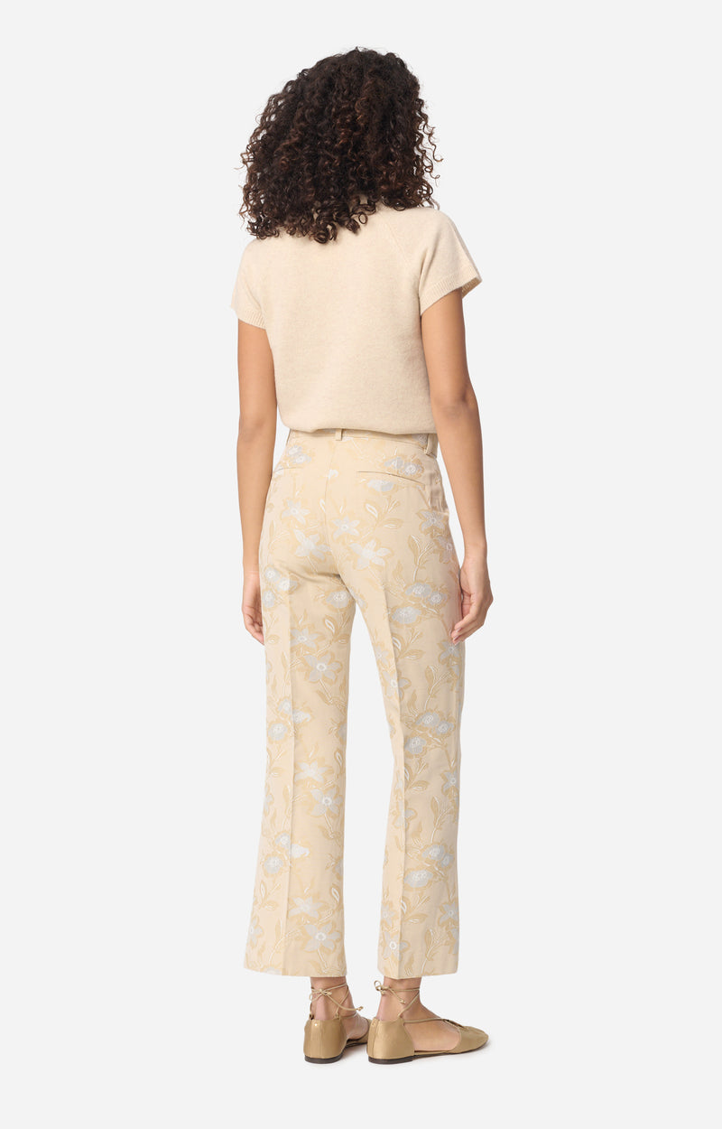 GANDY FLORAL JACQUARD PANTS