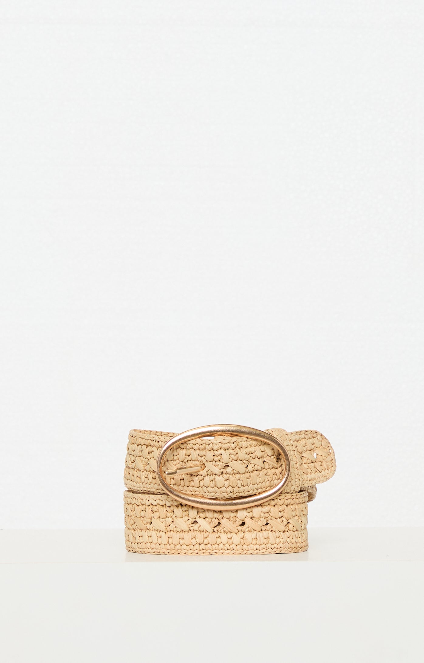 RAFFIA NATURAL BELT 35MM