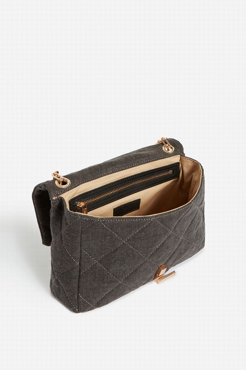 SMALL LINEN ELEPHANT MOON BAG
