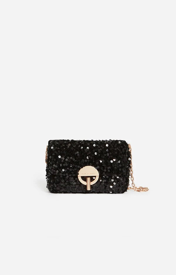 SMALL SEQUIN BLACK MOON BAG