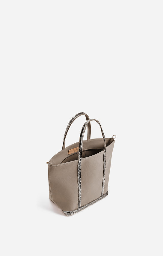 CANVAS S ZINC ZIPPED CABAS TOTE