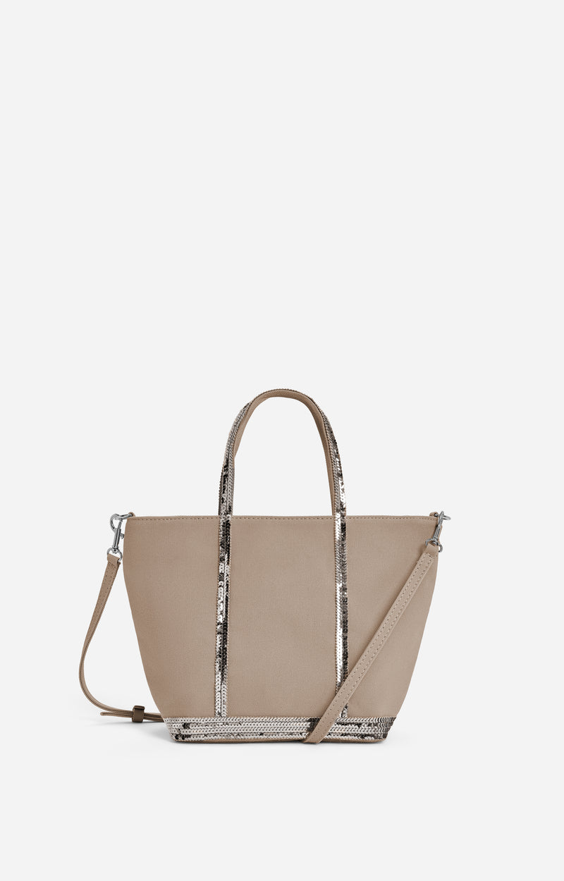 CANVAS S ZINC ZIPPED CABAS TOTE