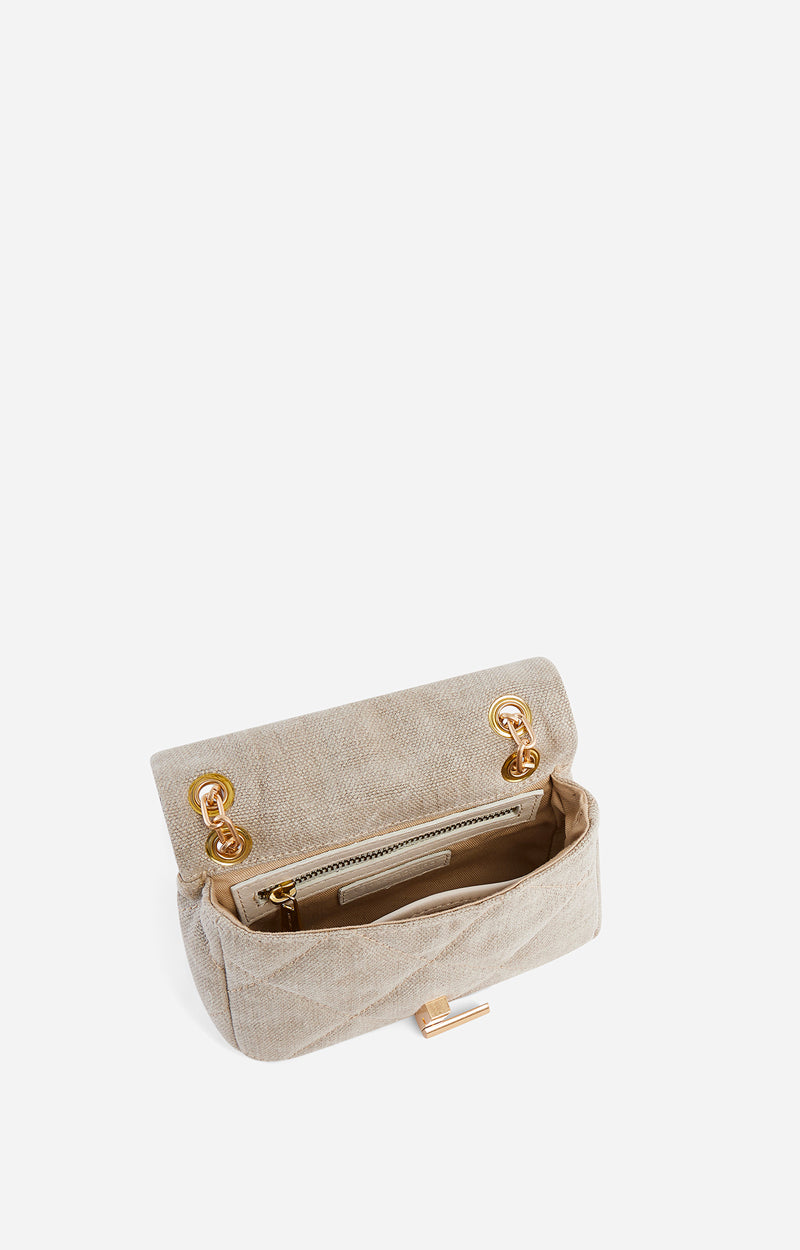 SMALL LINEN SAND MOON BAG
