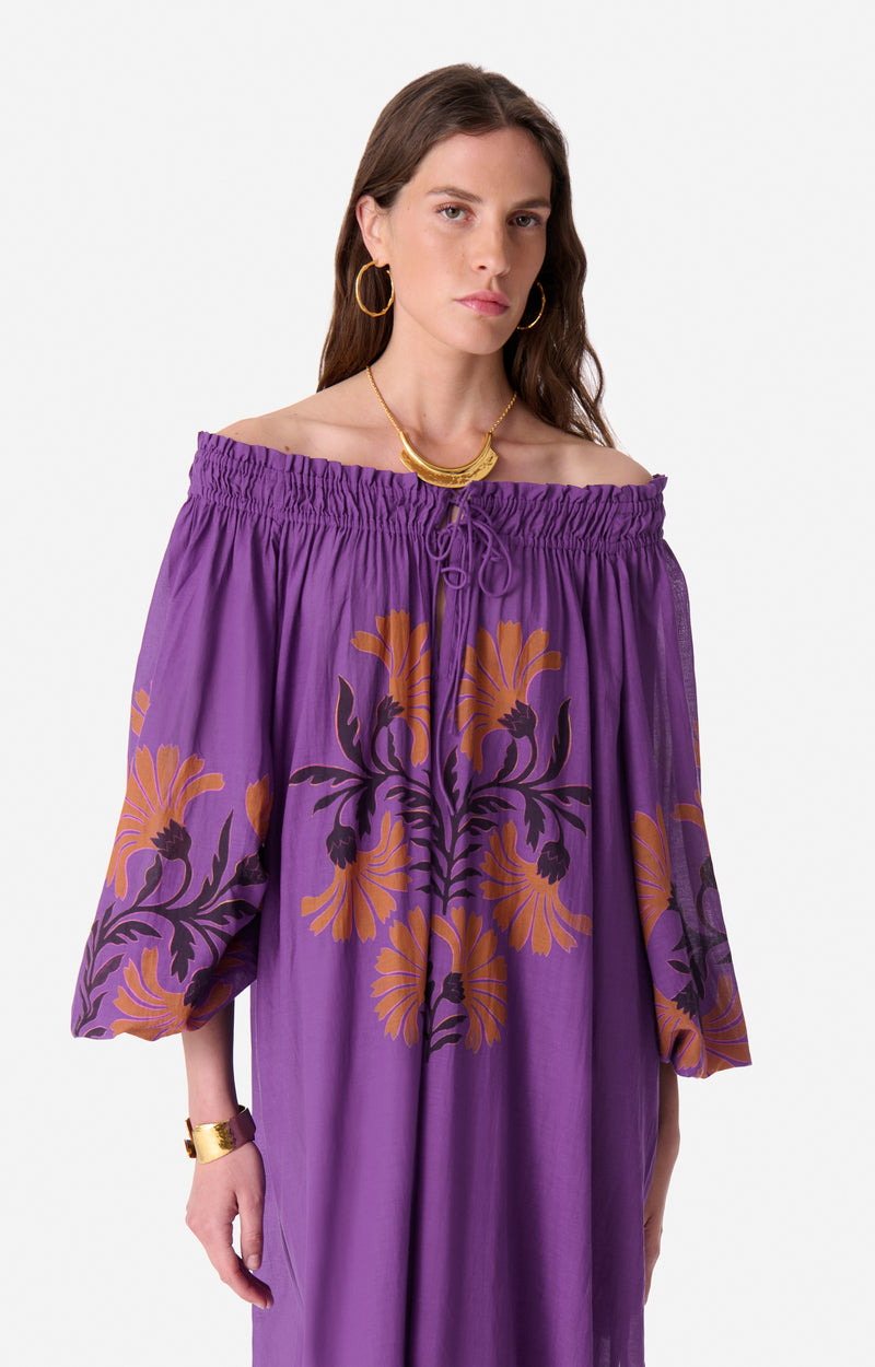 EMELDA PURPLE LONG DRESS