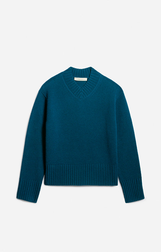 FAZIO PEACOCK BLUE SWEATER