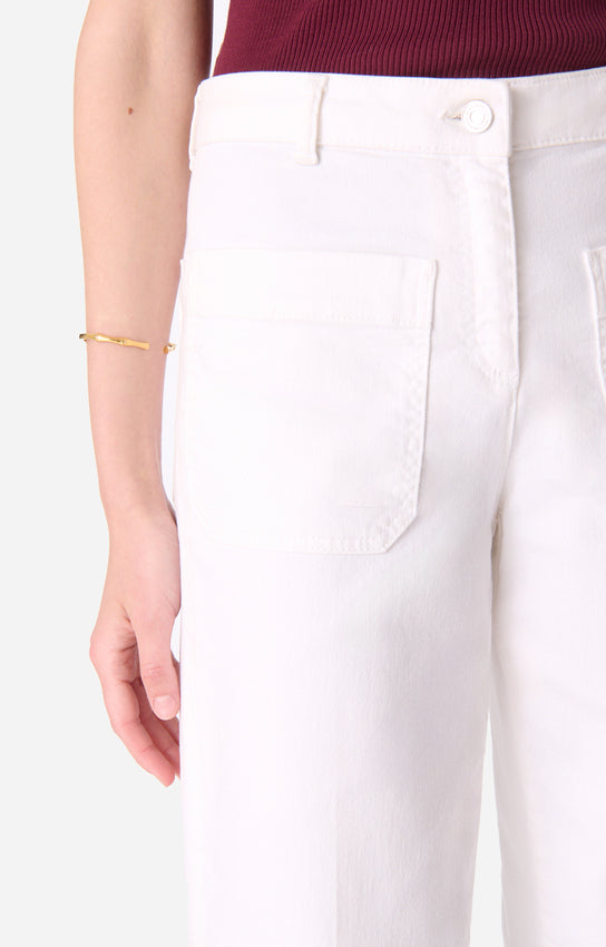 HELIAS WHITE CROPPED JEANS