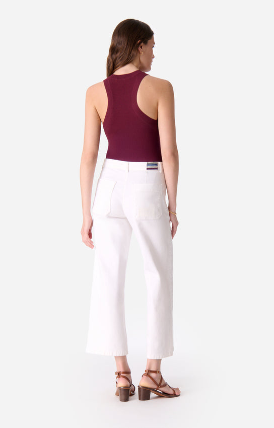 HELIAS WHITE CROPPED JEANS
