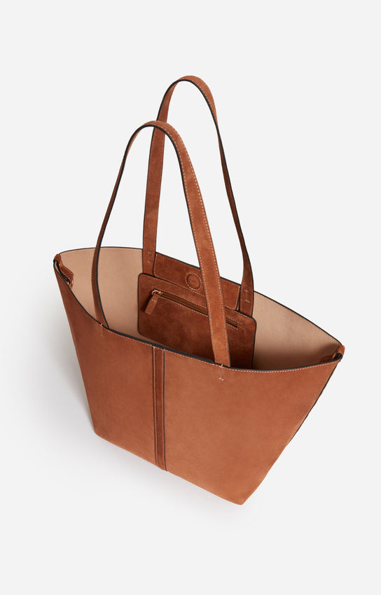 SMALL CALF LEATHER BISCUIT DAILY TOTE