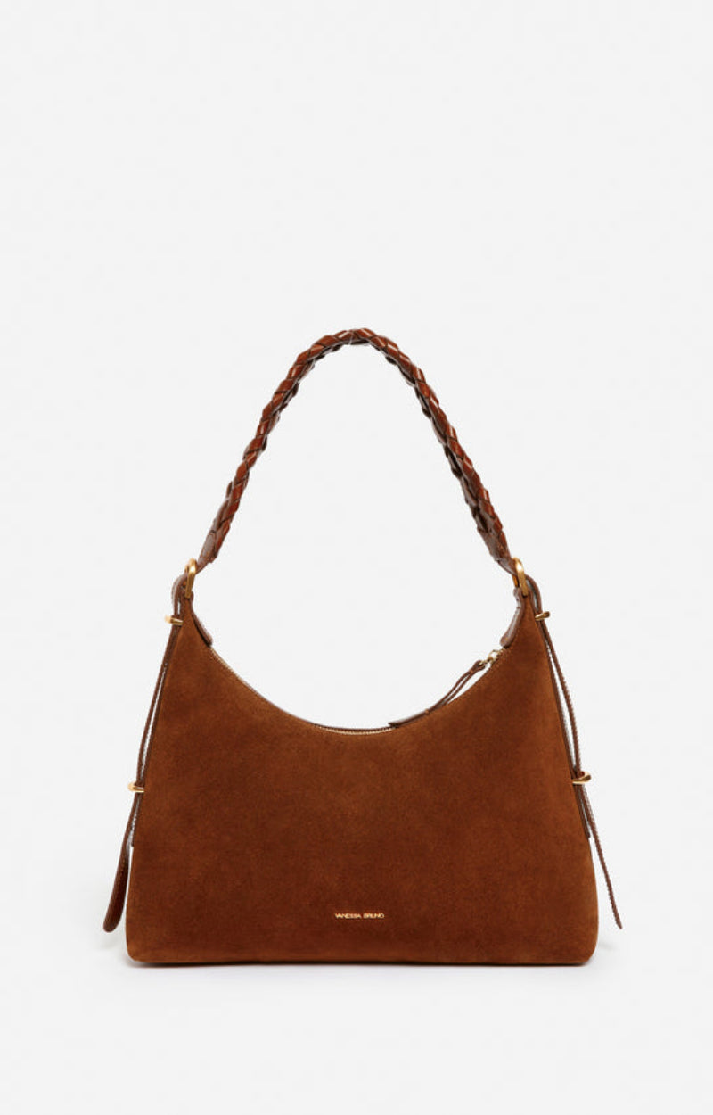 JESS COGNAC SMALL CALF LEATHER HOBO BAG