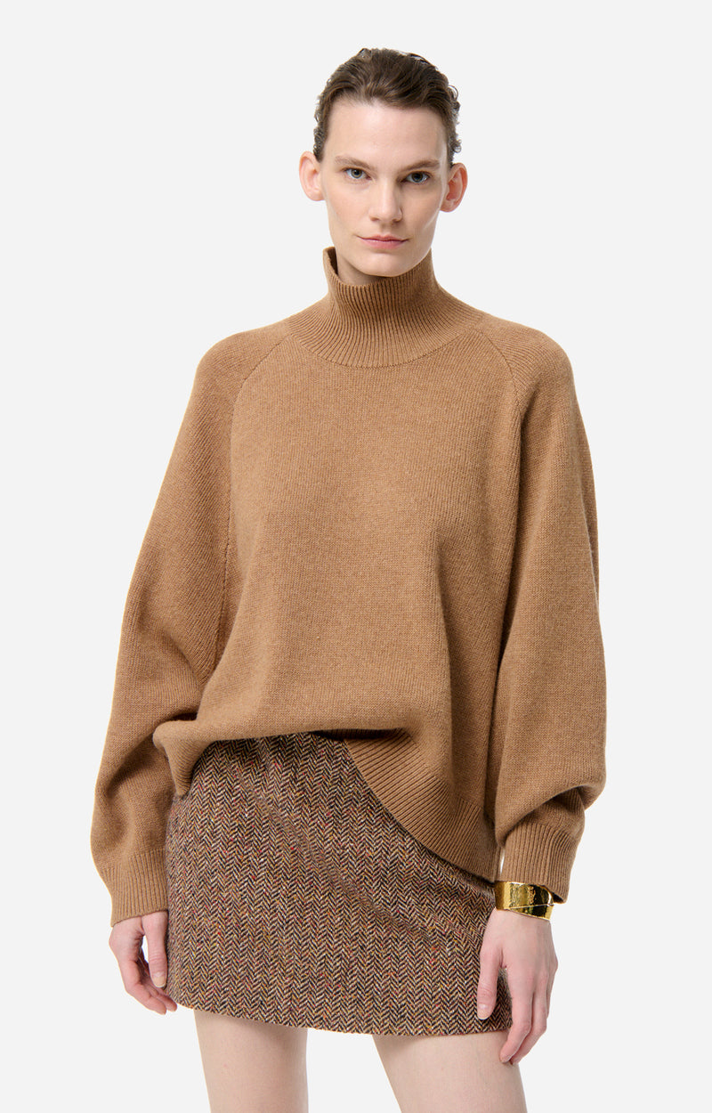 FRENE CAMEL WOOL TURTLENECK