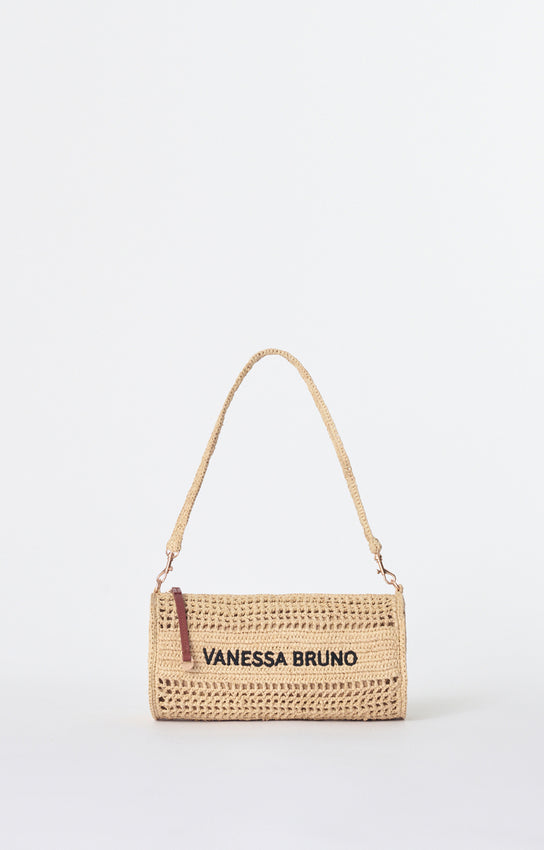 RAFFIA SAND BOWLING BAG