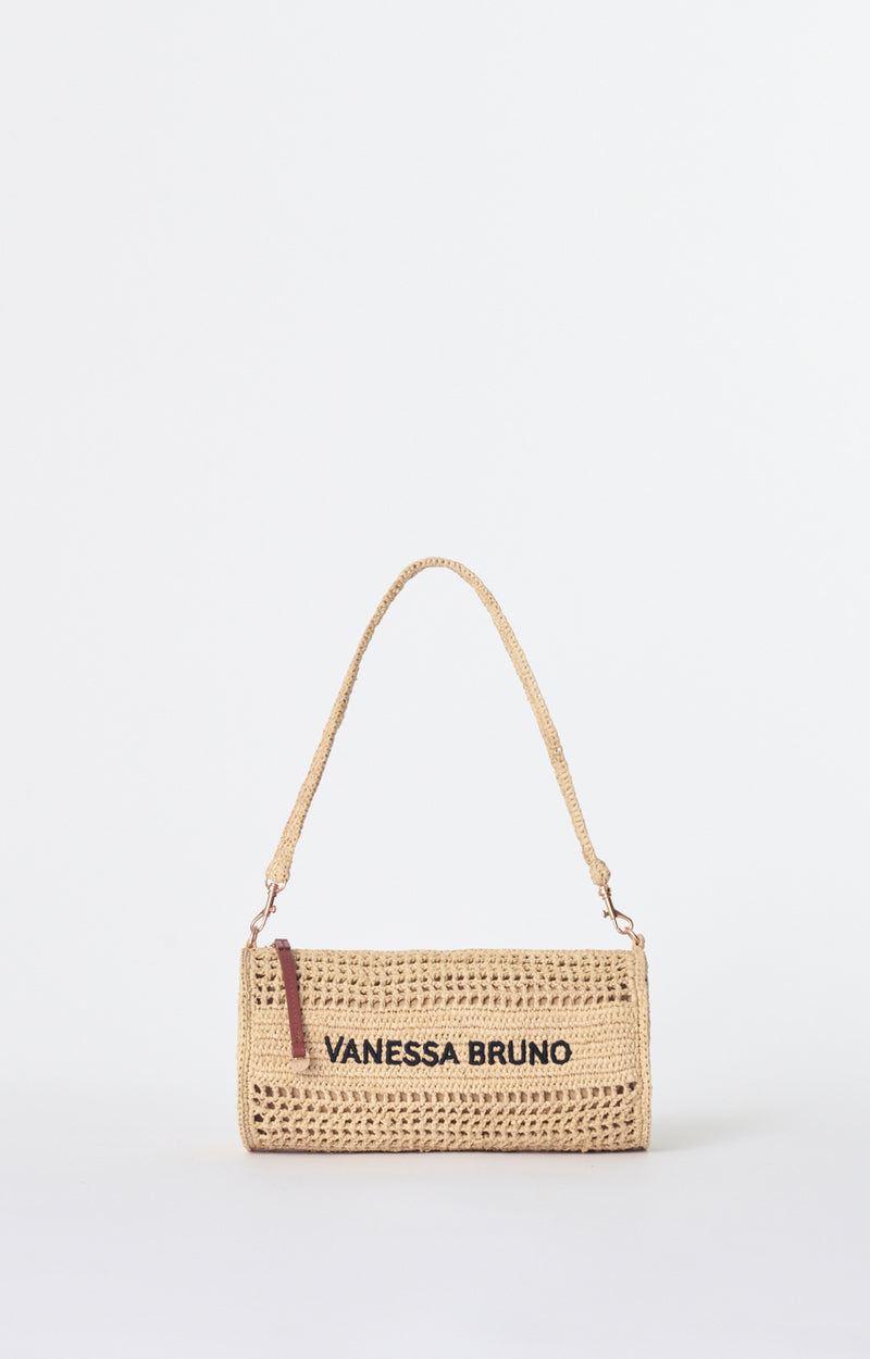 RAFFIA SAND BOWLING BAG