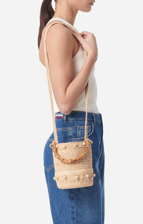 SMALL NATURAL BUCKET BAG