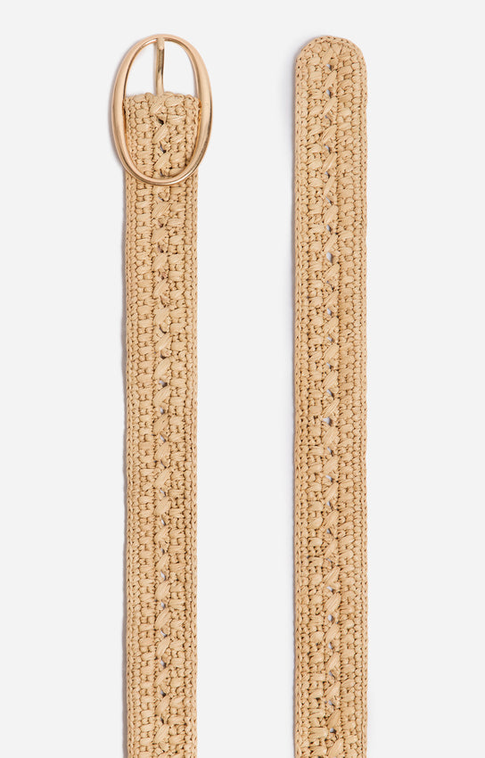 RAFFIA NATURAL BELT 35MM