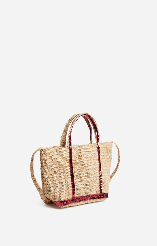 RAFFIA S LIPSTICK CABAS TOTE
