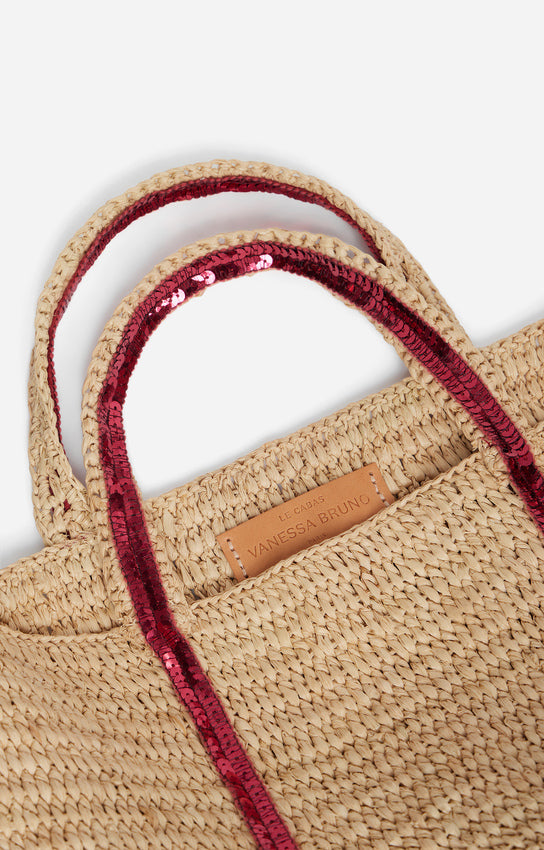 RAFFIA S LIPSTICK CABAS TOTE