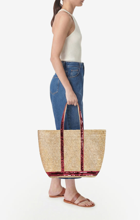 RAPHIA L LIPSTICK CABAS TOTE
