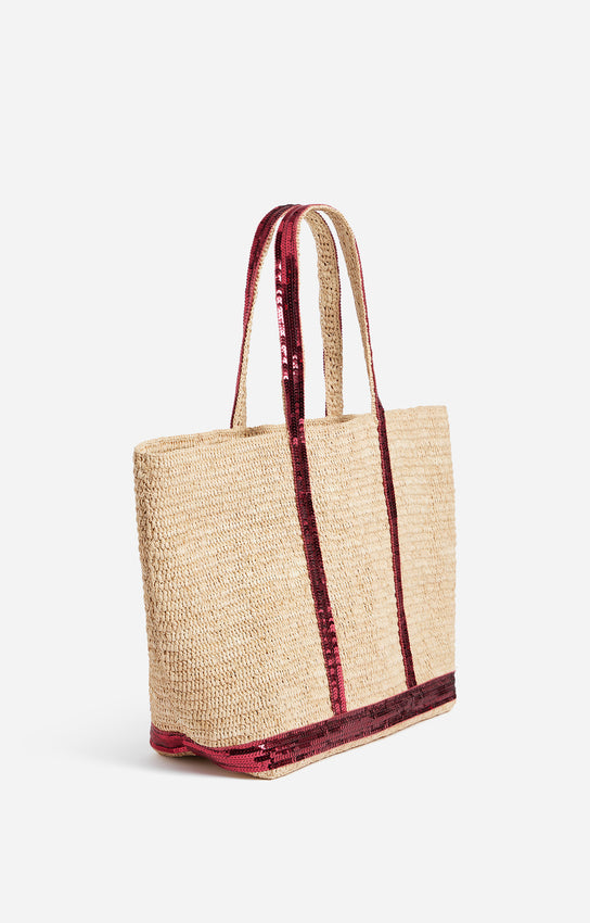 RAPHIA L LIPSTICK CABAS TOTE