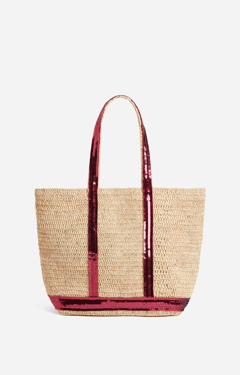 RAPHIA M LIPSTICK CABAS TOTE