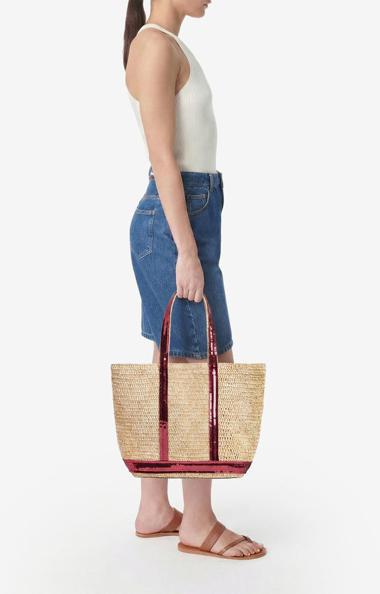 RAPHIA M LIPSTICK CABAS TOTE