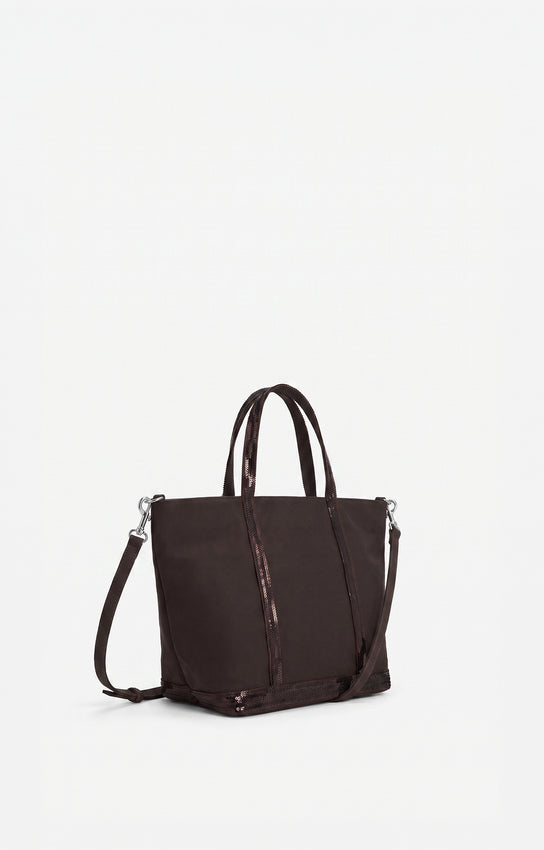 CANVAS S COFFEE ZIPPED CABAS TOTE