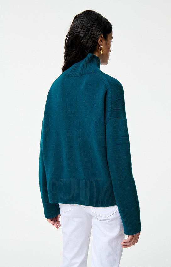 MALO PEACOCK BLUE SWEATER