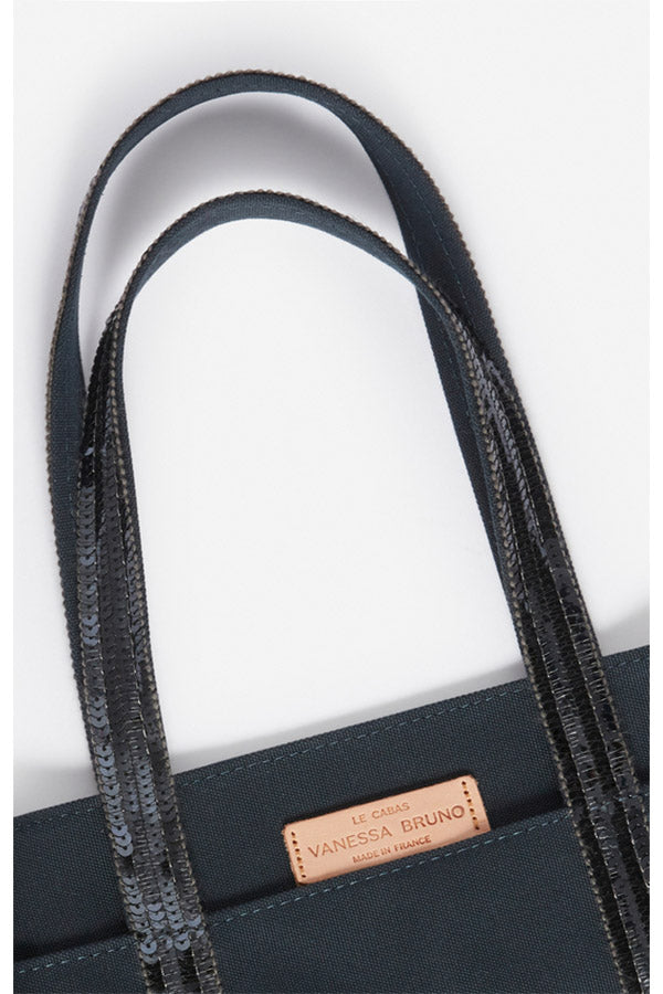 CANVAS M PYRITE ZIPPED CABAS TOTE