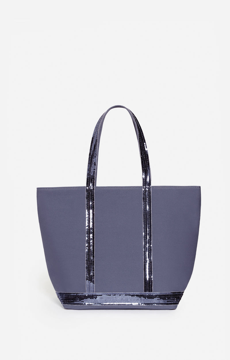 CANVAS M PERVENCHE ZIPPED CABAS TOTE