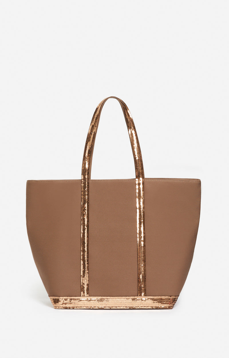 CANVAS L NUTMET ZIPPED CABAS TOTE