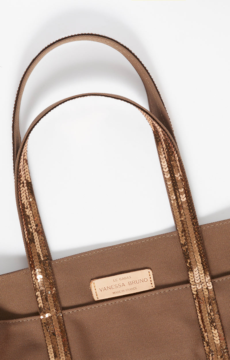 CANVAS L NUTMET ZIPPED CABAS TOTE