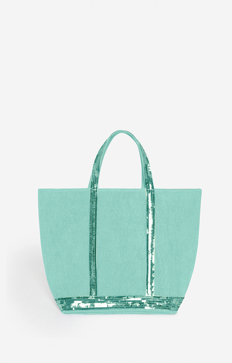 LINEN M IRIS ZIPPED CABAS TOTE