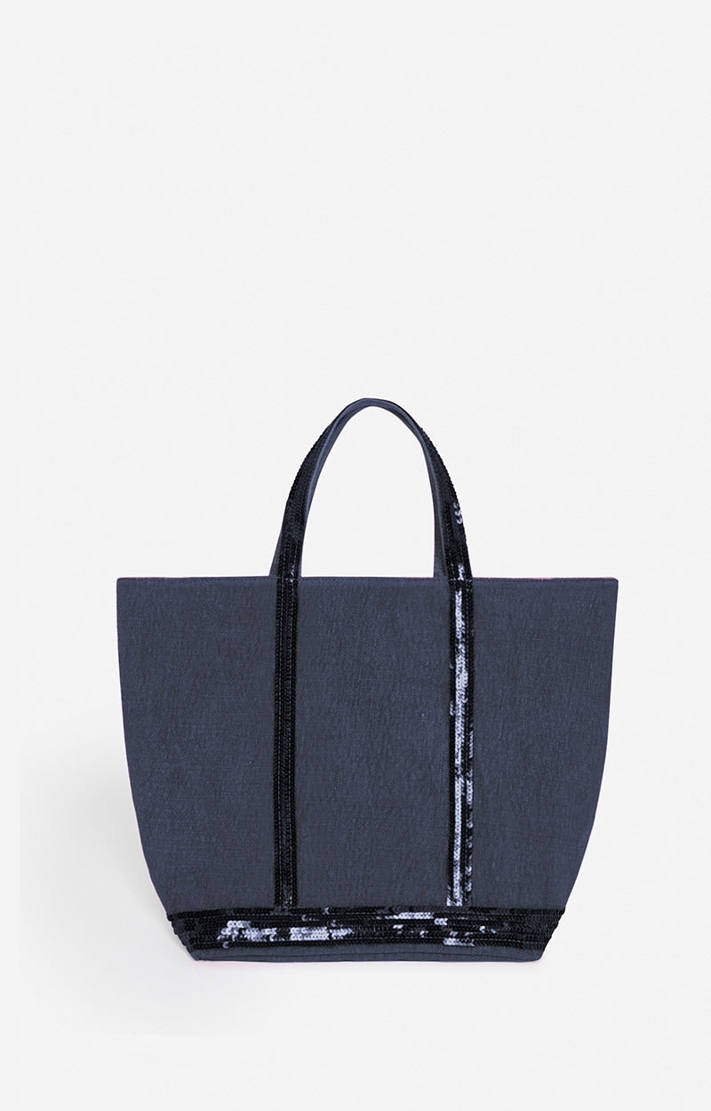LINEN M DENIM CABAS TOTE