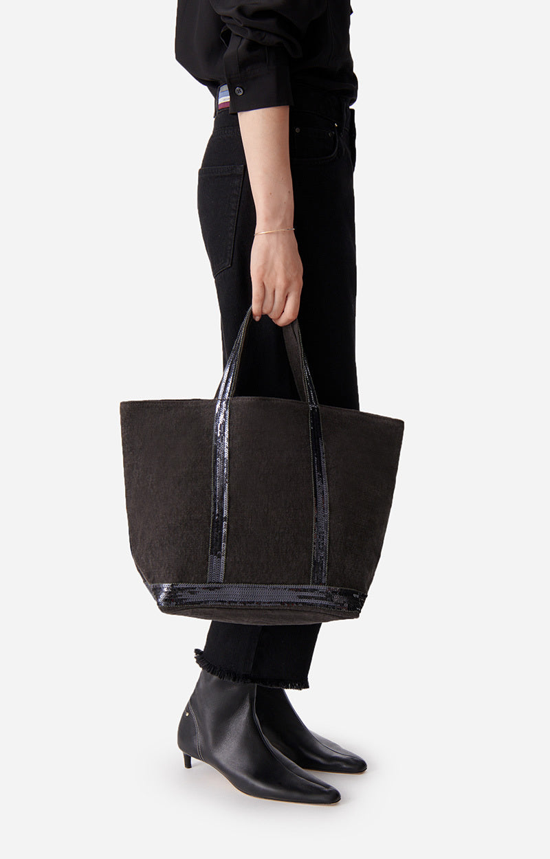 LINEN M ELEPHANT CABAS TOTE