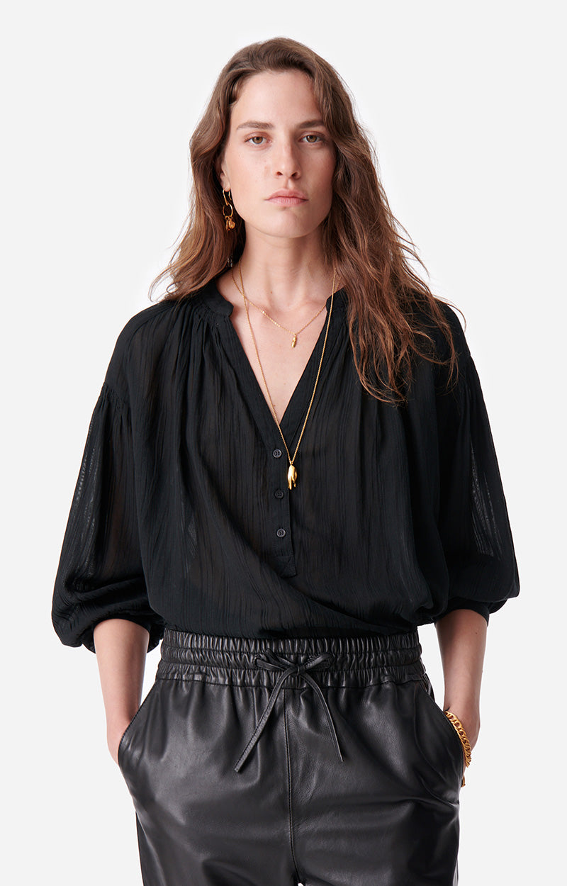 NIPOA BLACK BLOUSE