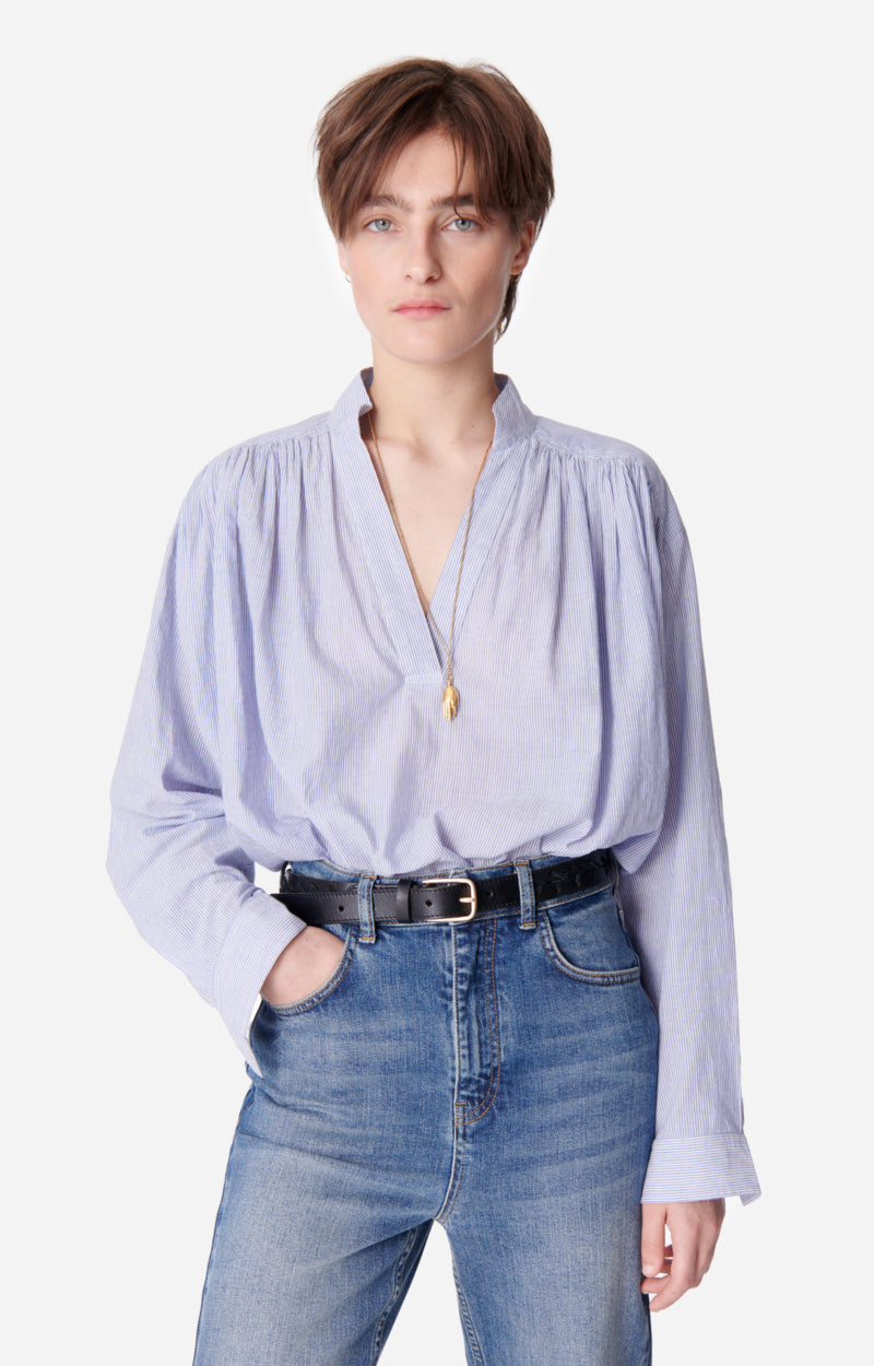 CALVIN BLUE BLOUSE