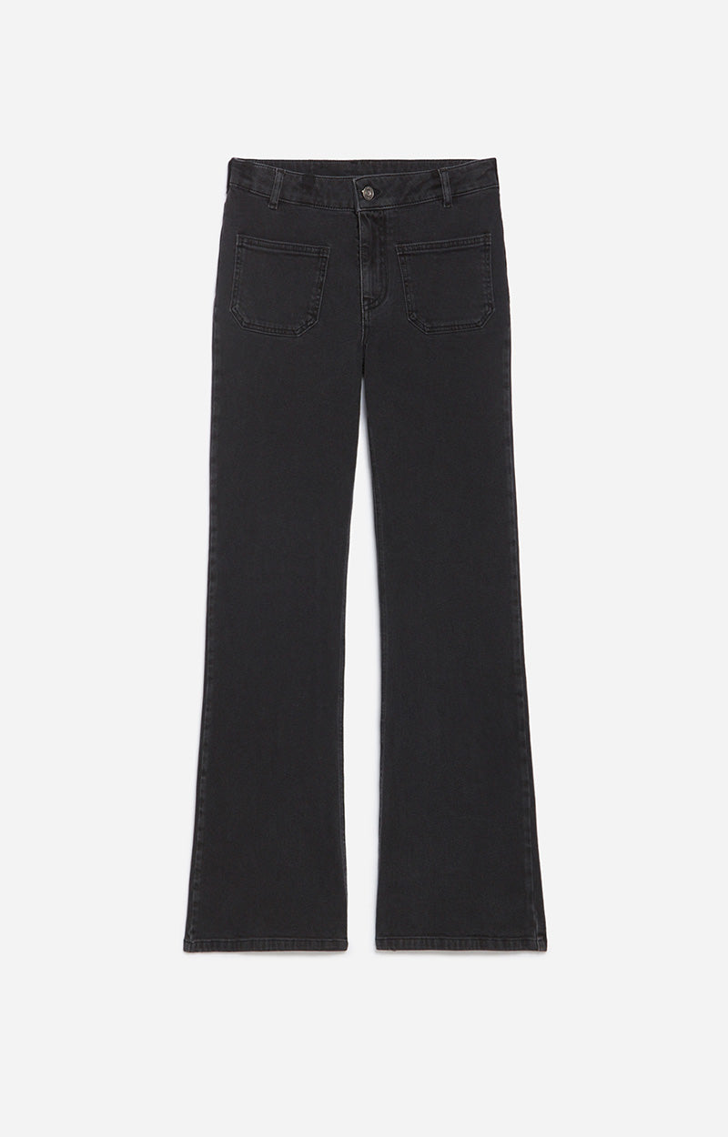 DOMPAY BLACK FLARE JEANS