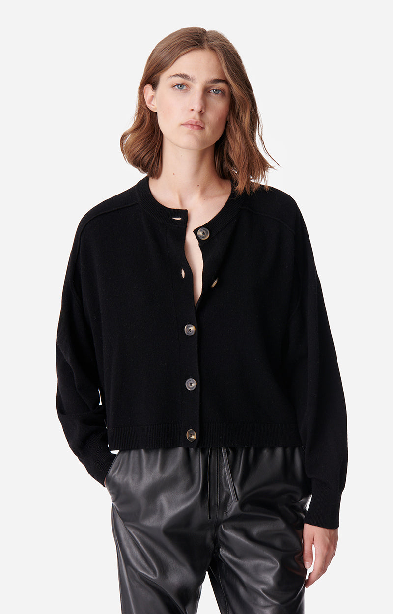 DOUVE BLACK CARDIGAN