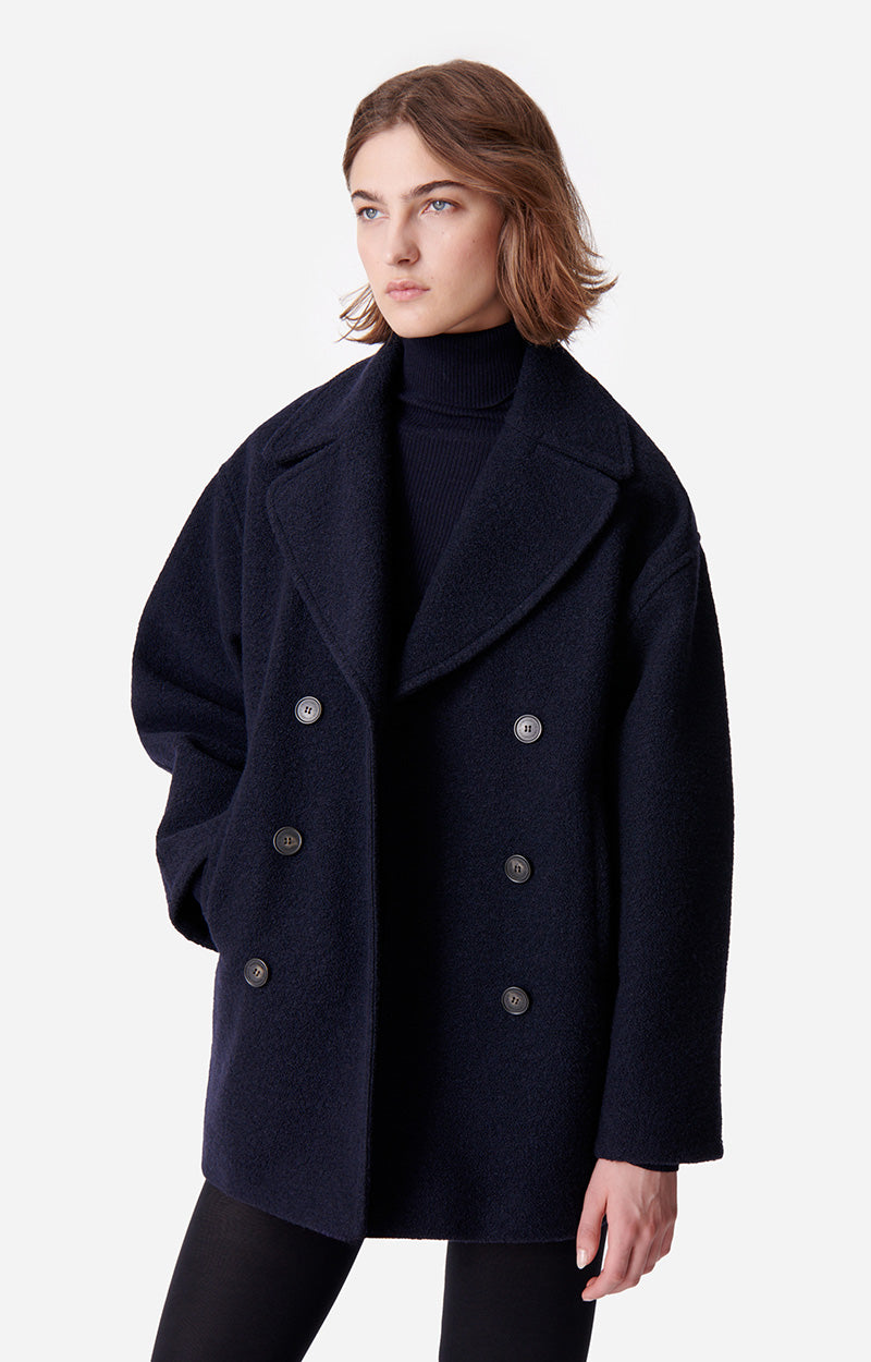 BERLIN NAVY SHORT COAT