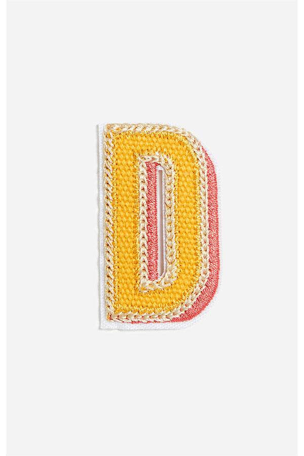 MULTICOLOR LETTER D PATCH