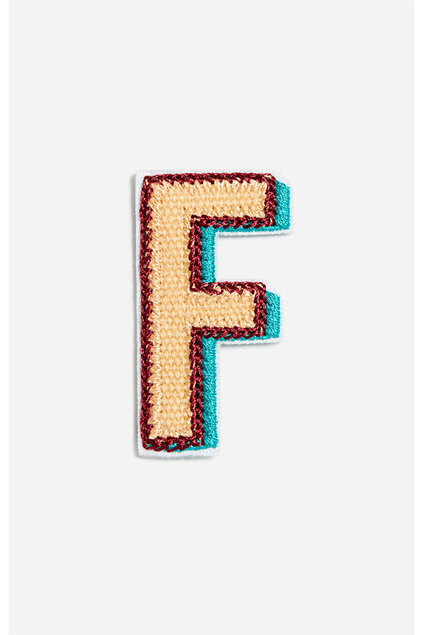 MULTICOLOR LETTER F PATCH
