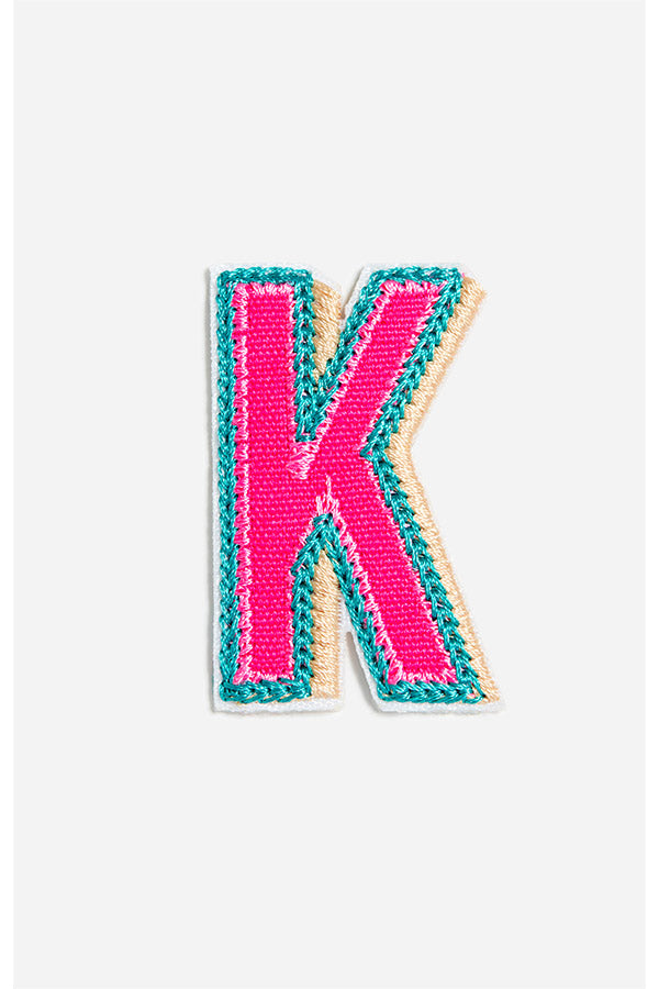 MULTICOLOR LETTER K PATCH