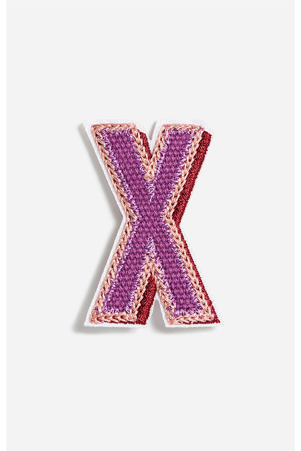 MULTICOLOR LETTER X PATCH