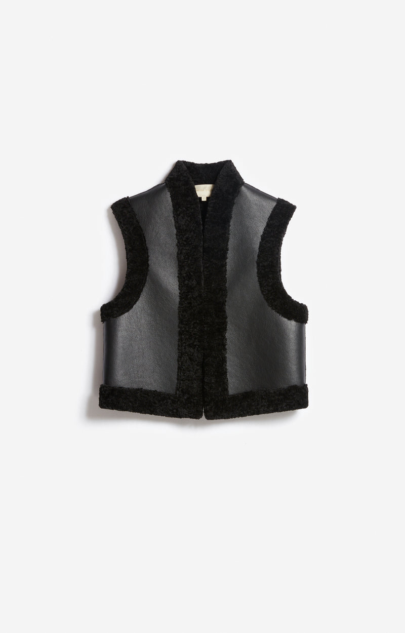 DAMAN BLACK BOUCLE VEST