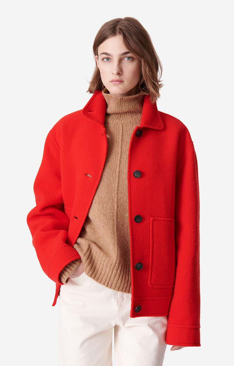 DIEGO POPPY RED COAT