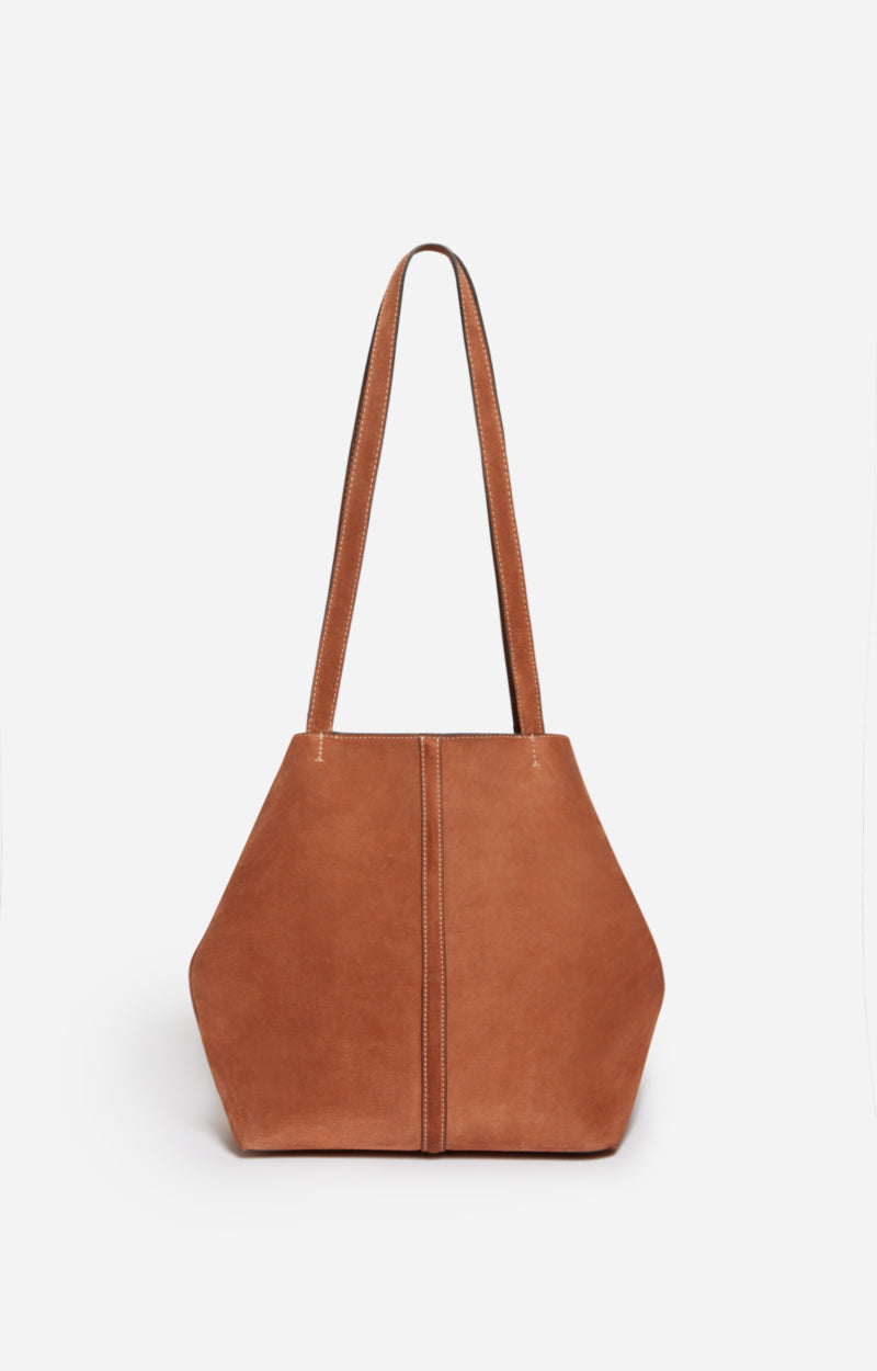 SMALL CALF LEATHER BISCUIT DAILY TOTE